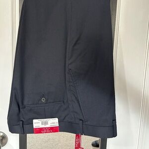 Chaps Mens NWT Dress Slim Fit Pants Slacks Pin Stripe Mid Rise Navy Size
